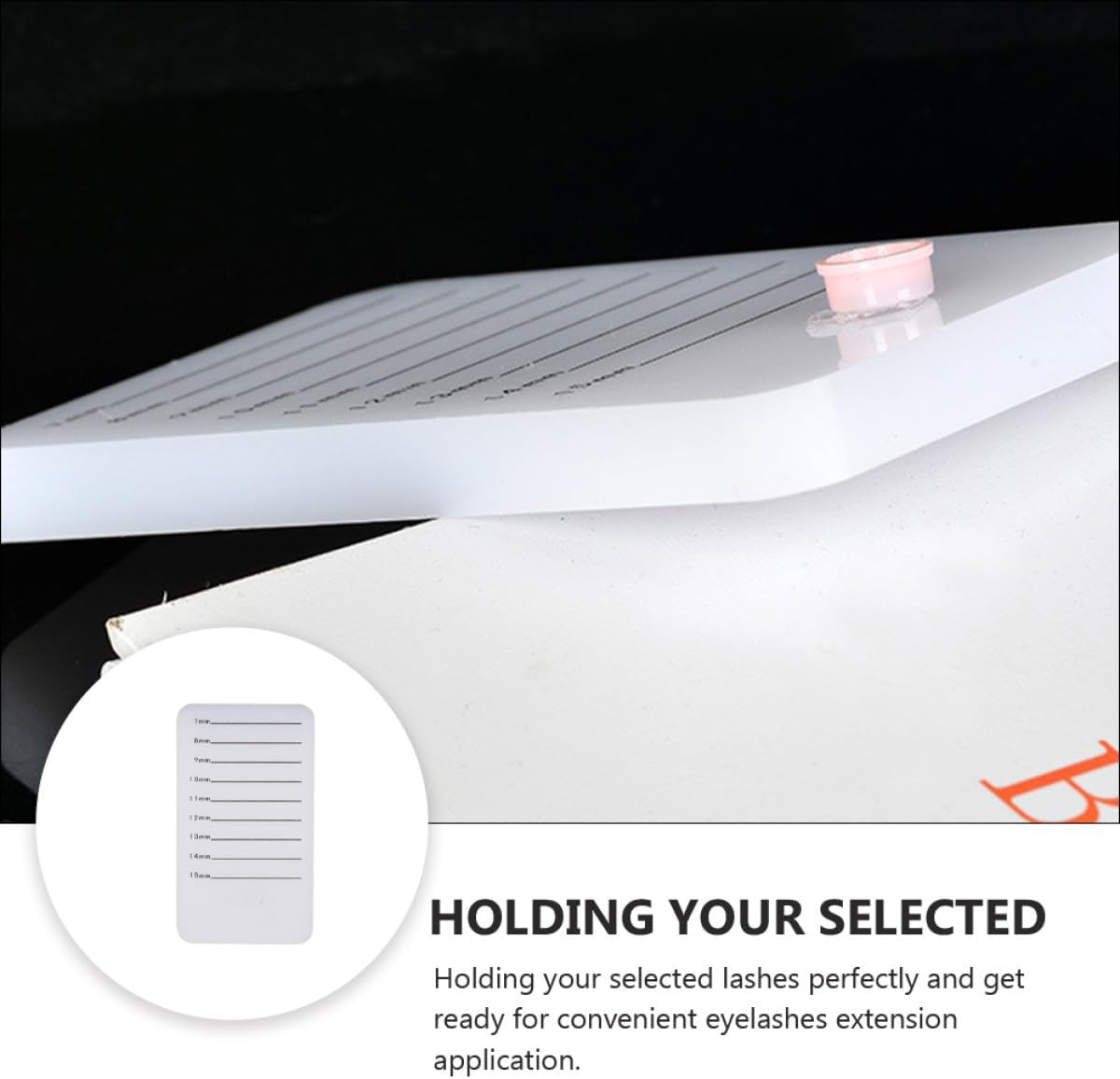 SEWACC Eyelash Extension Platform Acrylic Eyelash Grafting Pallet White Extension Supplies Lash Pads for Professional Lash Application image number 1