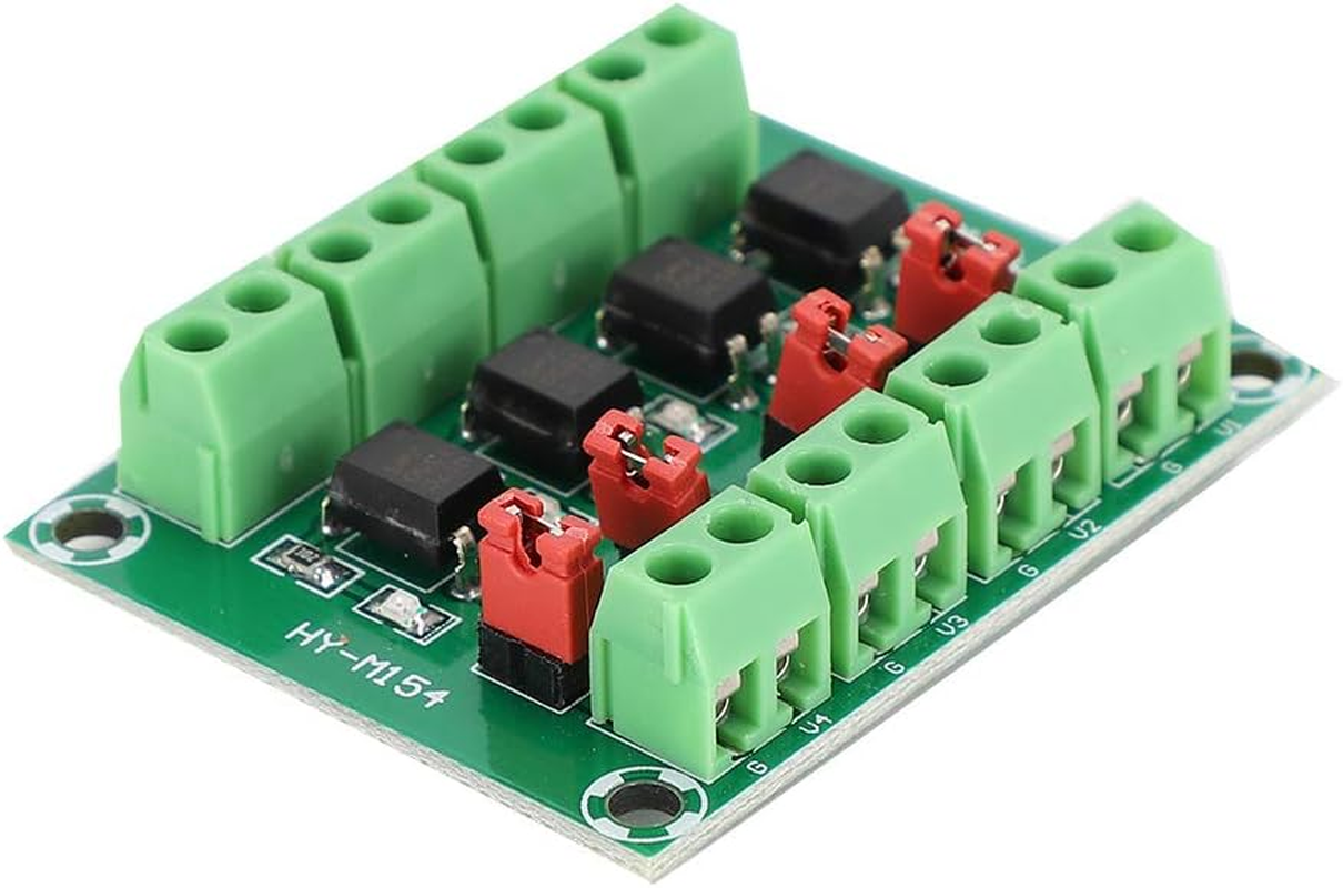 Zopsc 4 Channel Voltage Converter Optocoupler Isolated Board Adapter Module, 3.3V/5V to 3.6V/24V, Strong Anti-Interference, for Isolation Control and Voltage Conversion