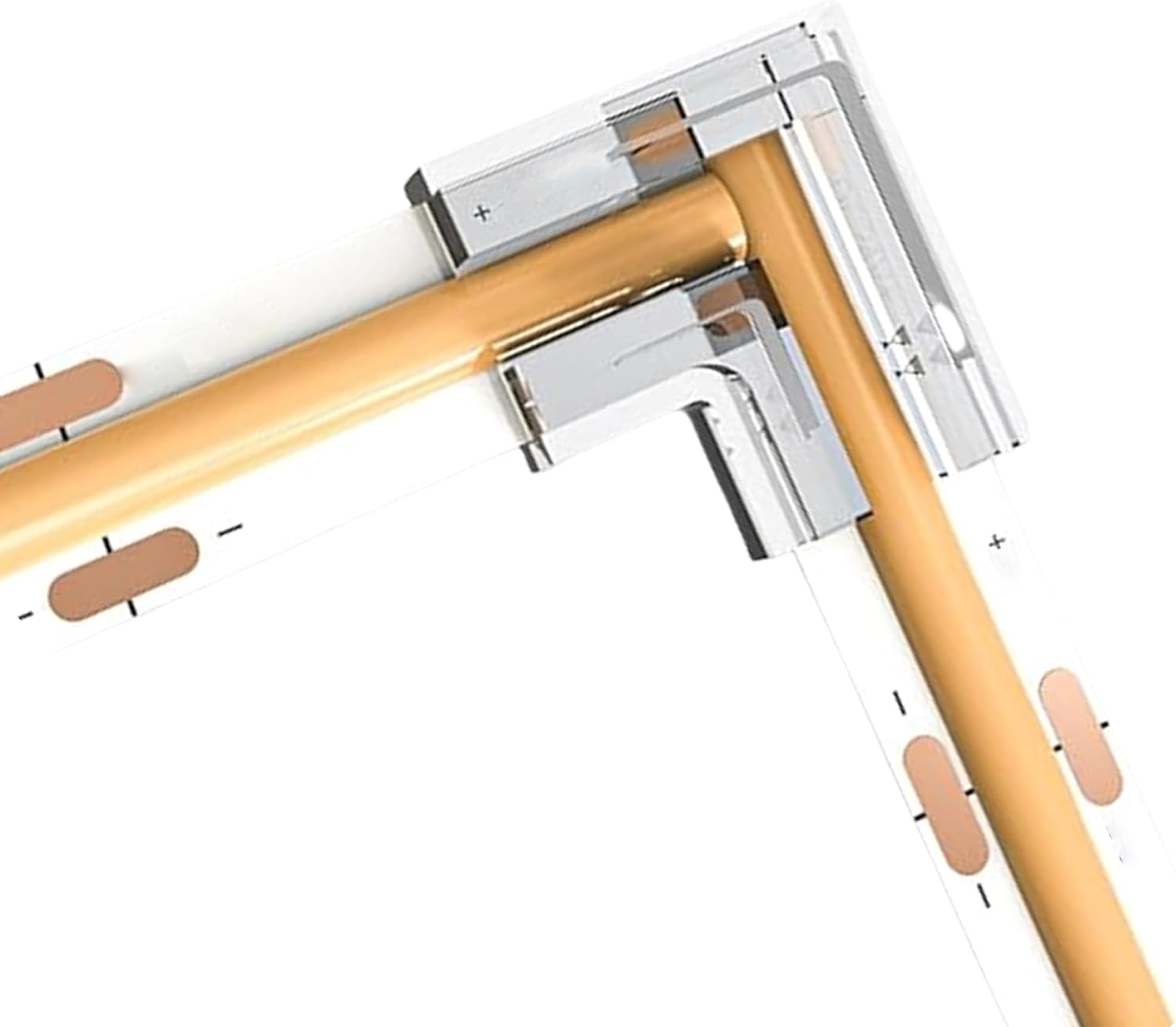 Clearhill 10Mm 2Pin 10Pcs L-Shape Press-In Assembly COB Led Strip Connectors,Ultra Slim,90&deg;Right Angle Corner Joints for Single Color 5V/12V/24V Light Strips,Transparent Terminal,Safe Connection.