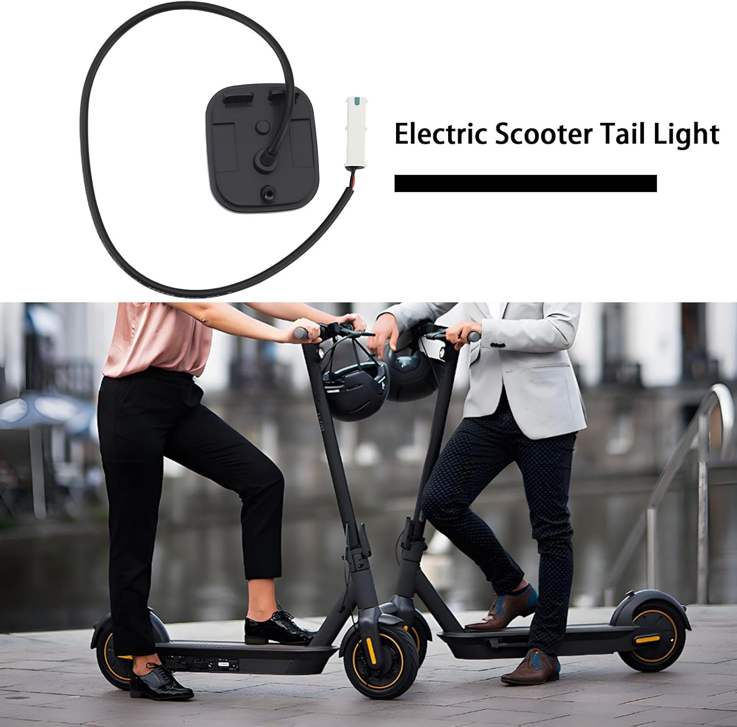 Ecsing 1Pc Electric Scooter Taillight Accessory Rear Light Warning Brake LED Lamp E-Scooter Tail Light Compatible with Ninebot Max G2 G2D image number 1