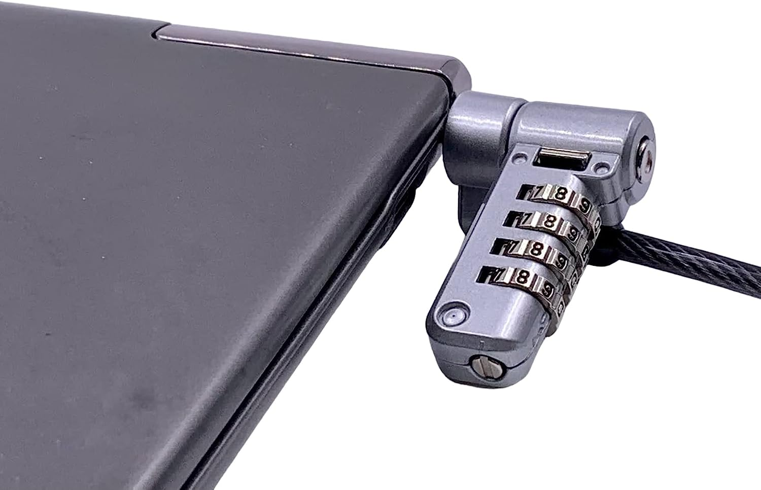 Bosvision Laptop Security Cable Lock, for 3 Security Slots (K Standard, Nano and Wedge) Combination, 6.5 Feet (200Cm) &Oslash;4.5Mm Stainless Steel Cable image number 4