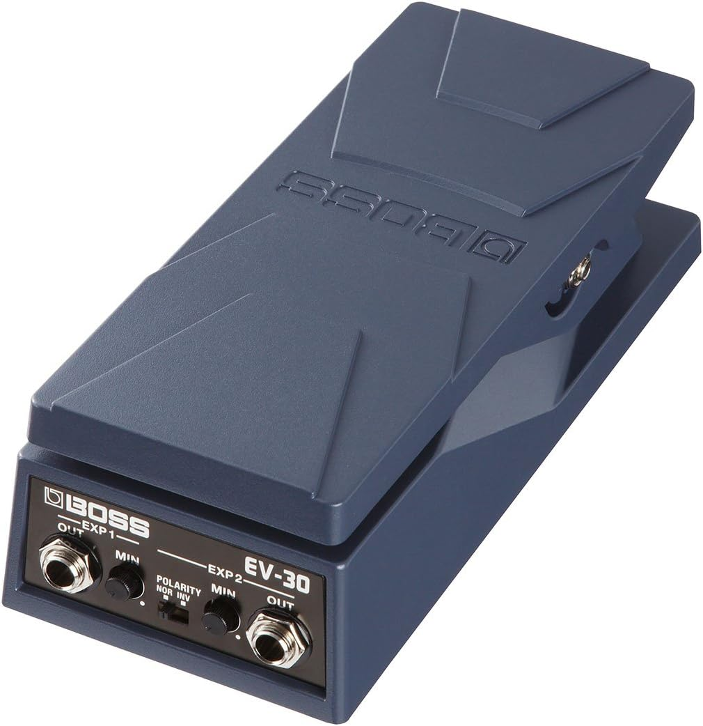 BOSS Ev-30 Dual Expression Pedal, Space-Saving Expression Pedal with a Rugged Die-Cast Aluminum Body image number 3