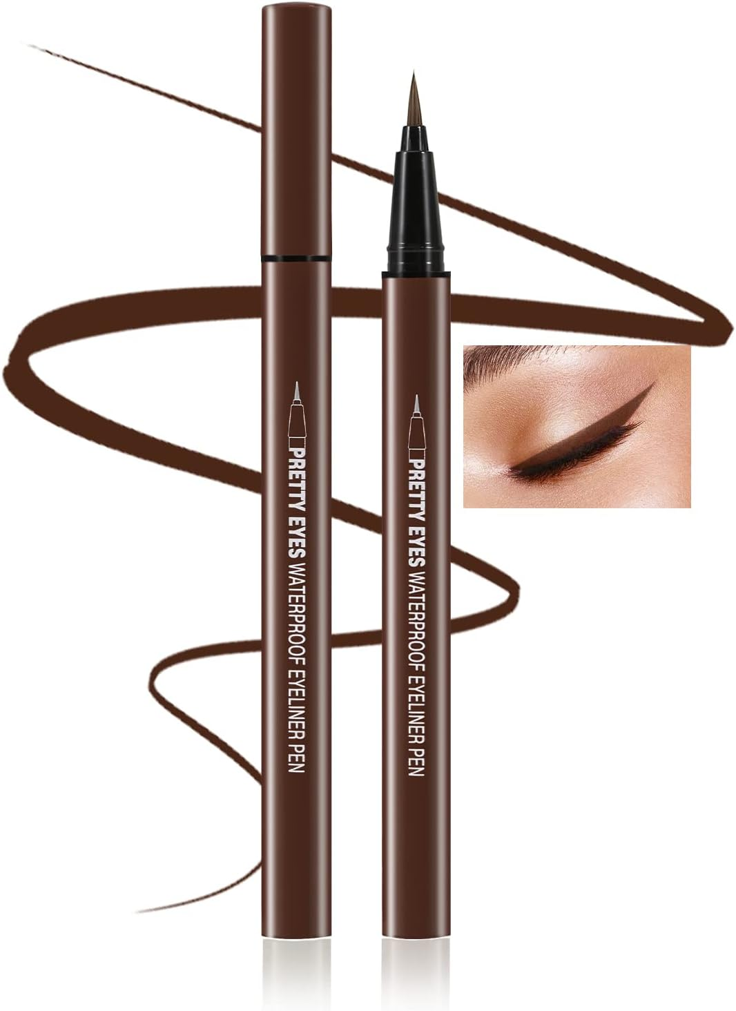Boobeen Liquid Eyeliner Pen, Matte Eye Liner with Precision Tip, Long Lasting Eyeliner Pencil for Bold Eye Makeup, Glides on Smoothly - 02 image number 5
