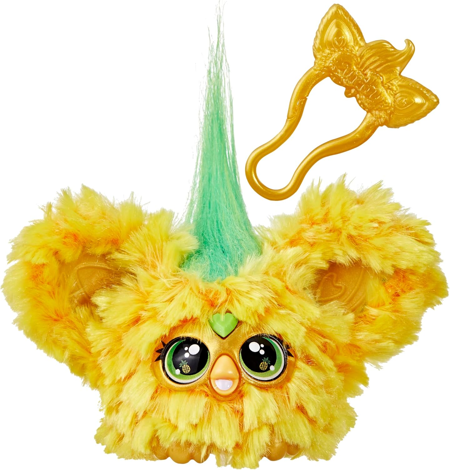 Furby Furblets Hoo-Lah Pineapple Mini Friend, 45+ Sounds & Music, Speaks Only Furbish, Electronic Plush Toys for 6 Year Olds & Up, Yellow & Green image number 5