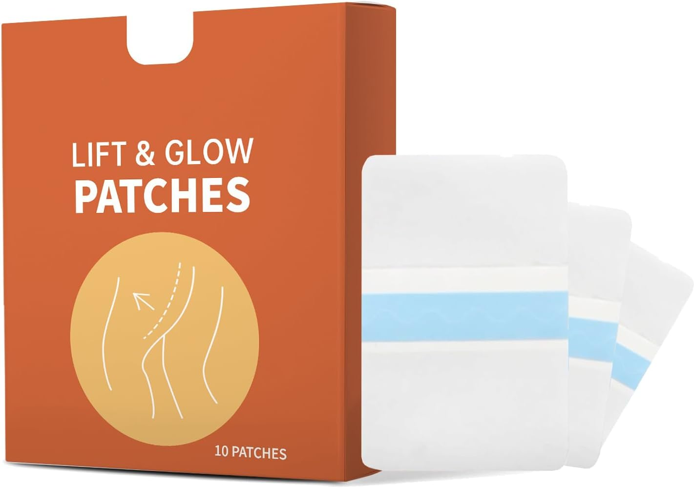 Thigh Lift Tape &ndash; Waterproof & Sweat-Proof Invisible Instalift Patch for Legs, Stomach, Thighs, Arms | Firming Body Tape for Women & Men, Nip Lift and Glow Patches for Sagging Skin (5Box/50Pcs)