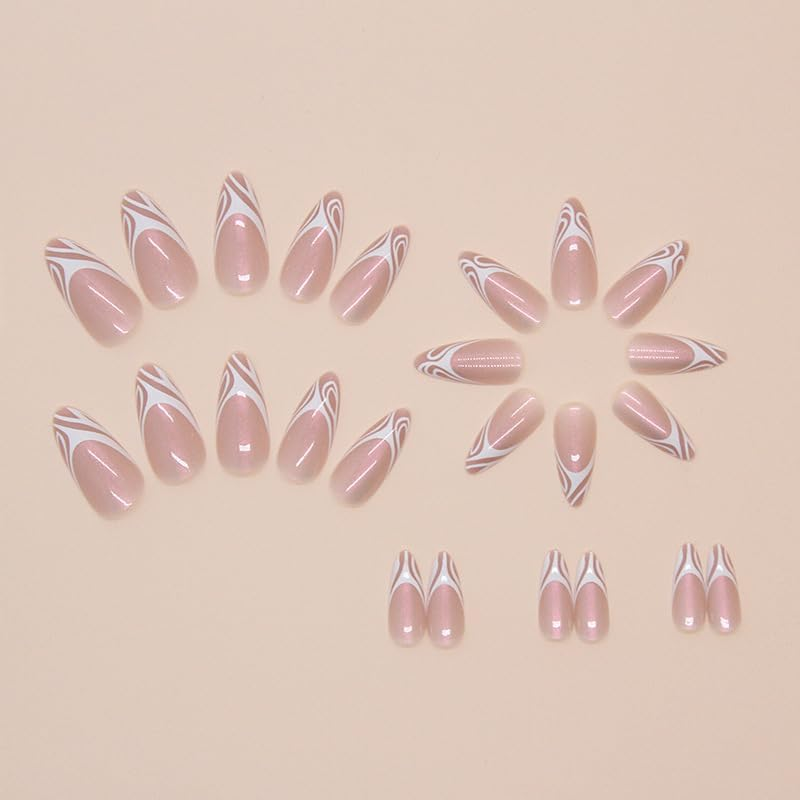 Pressing Style Fake Nails, Reusable Fake Nails, Fake Nails, Minimalist Fake Nails, Fashionable Fake Nails, with Press on Nail Adhesive image number 3