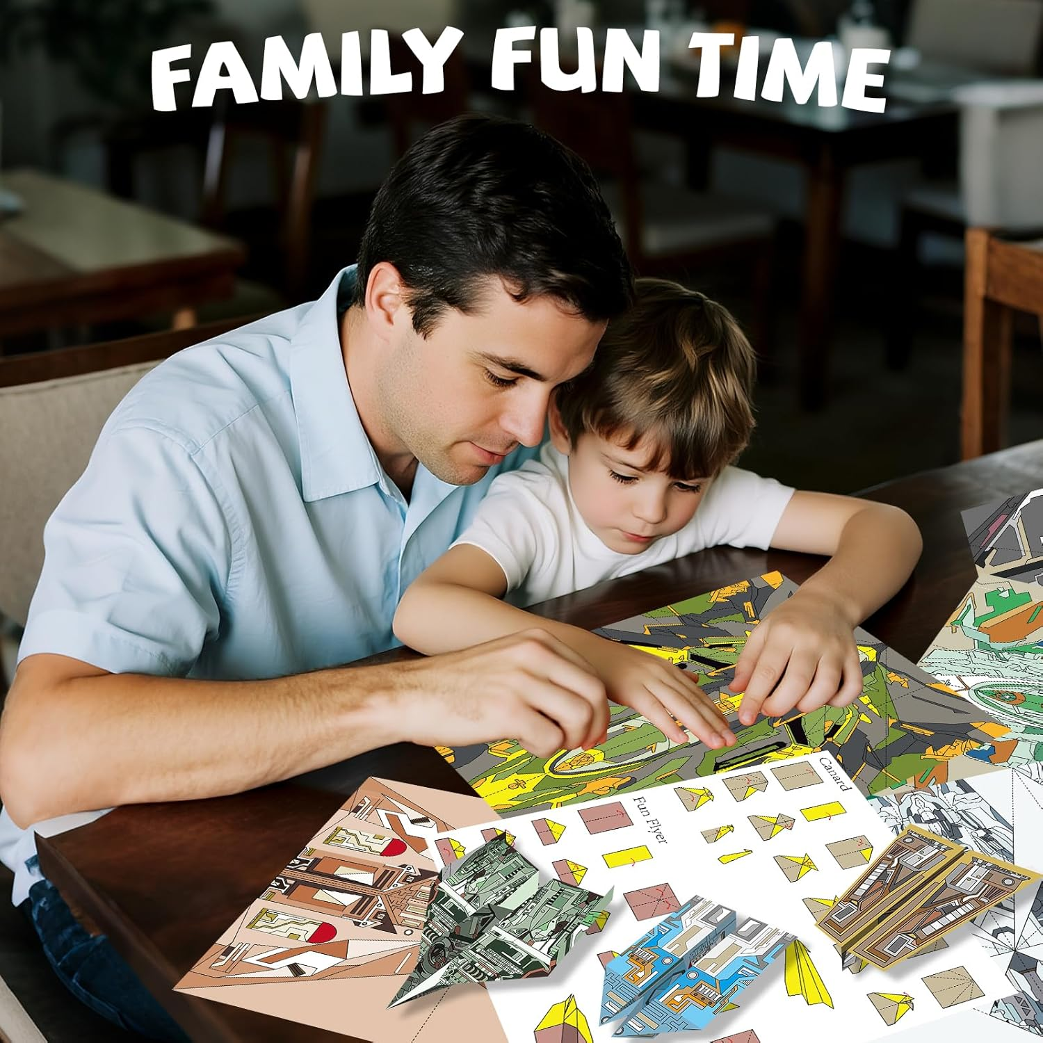 Elfew 48 Sheet Paper Airplane Kit for Kids Ages 8-12, Origami Paper Plane Kits for Boys, Crafts for Kids Activities, Origami Book, Airplane Toys Gifts for Boys and Girls image number 3