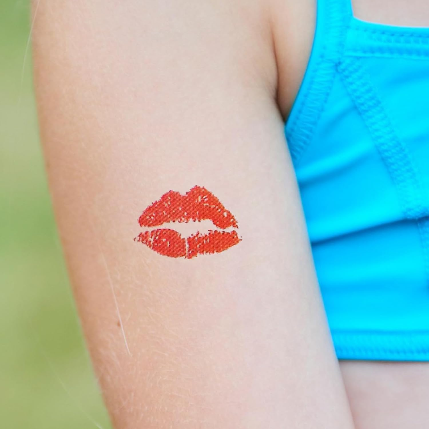 6Pcs Red Lips Temporary Stickers Red Kiss Stickers Waterproof Face Stickers Body Decorations for Women Club Valentines Day Decor image number 4