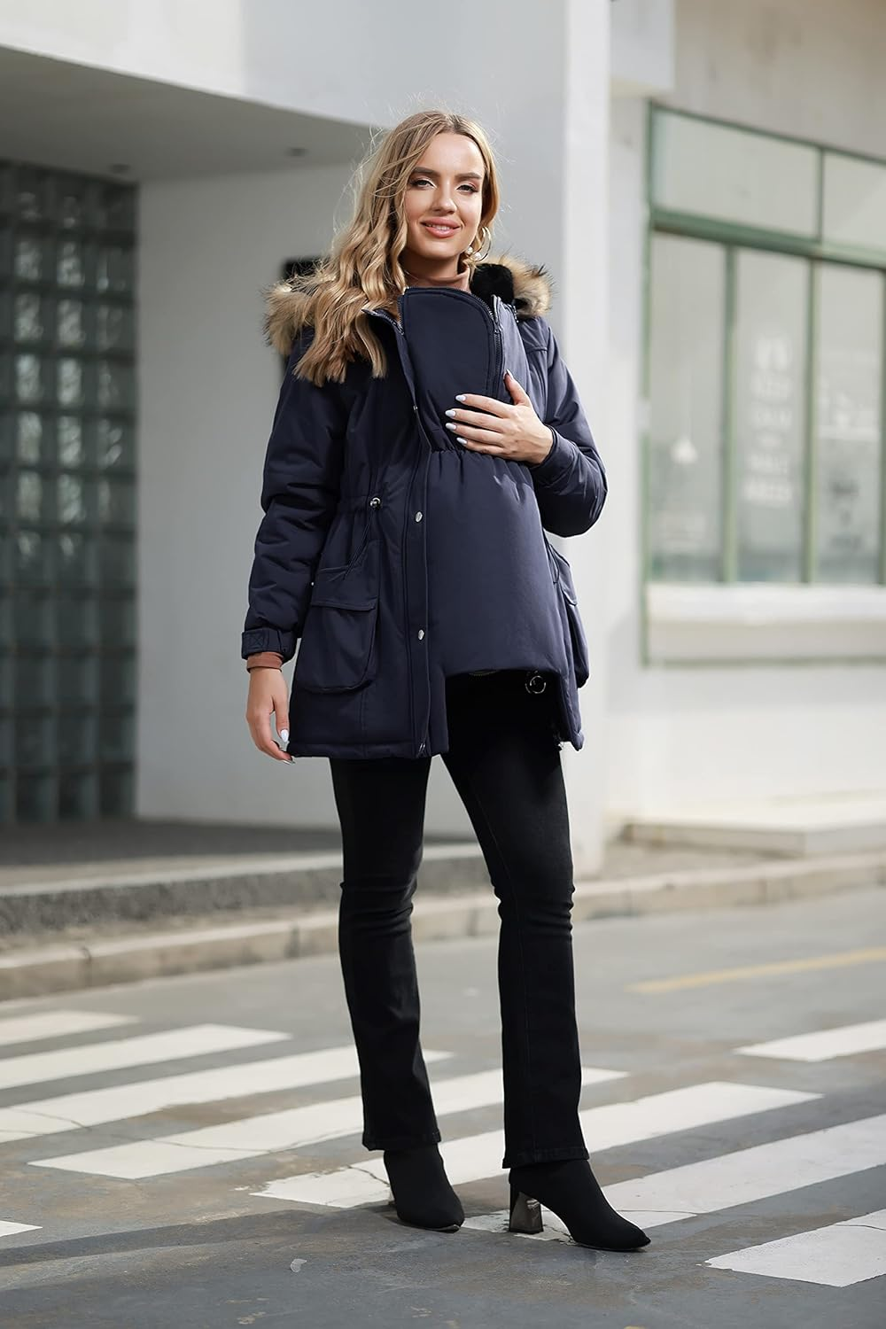 Maacie Maternity Jacket, All-Weather Functional Jacket for Mum and Baby, Maternity & Baby Wear, Waterproof, All-Weather 3-In-1 Carrying Jacket, Women'S Jacket image number 5