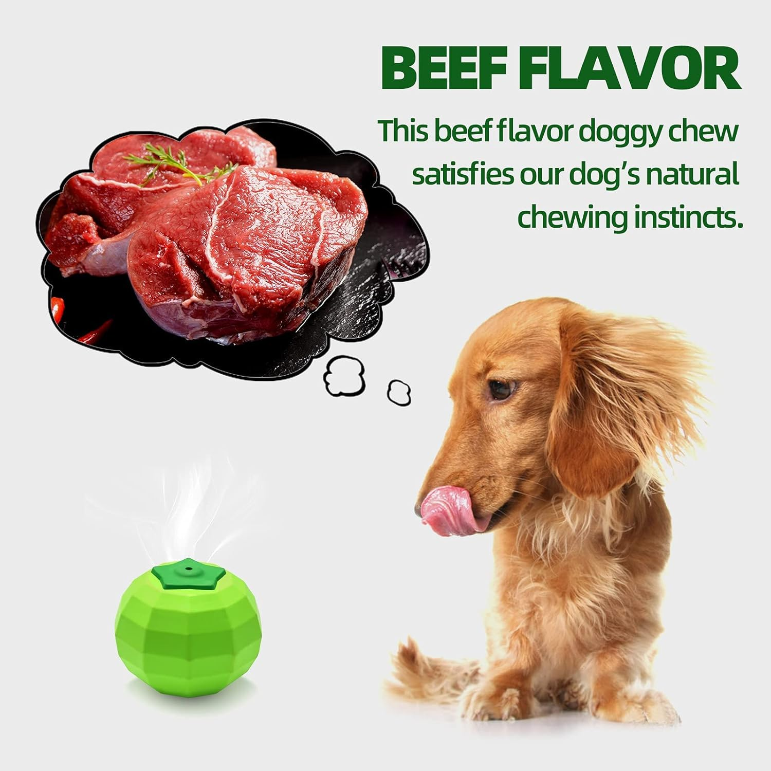 Dog Squeaky Toys for Aggressive Chewers Large Breed Balls Interactive Dog Ball Toy Almost Indestructible Tough Durable for Medium Small Dogs Puppy Chew Toys Teeth Cleaning with Natural Rubber image number 1