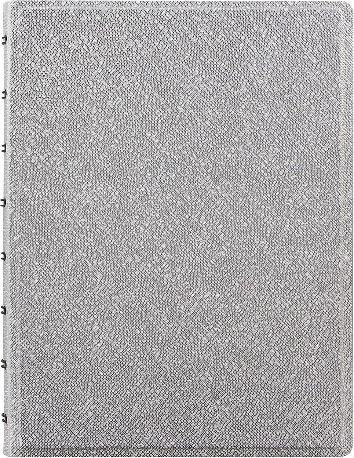 Filofax Saffiano A5 Refillable Notebook - Silver