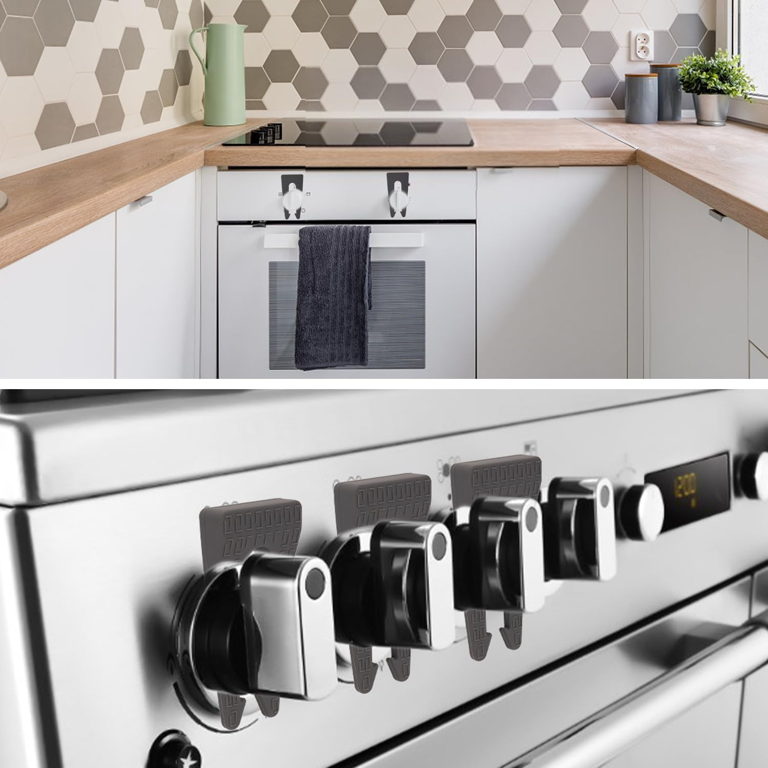 Gas Stove Knob Lock for Child Safety, 6Pcs Gas Stove Knob Lock Child Proofing Oven Knob Lock Kitchen Gas Stove Knob Lock,Gas Stove Knob Lock Baby Proof Oven Knob Safety Cover Child Proofing Stove Lock image number 5