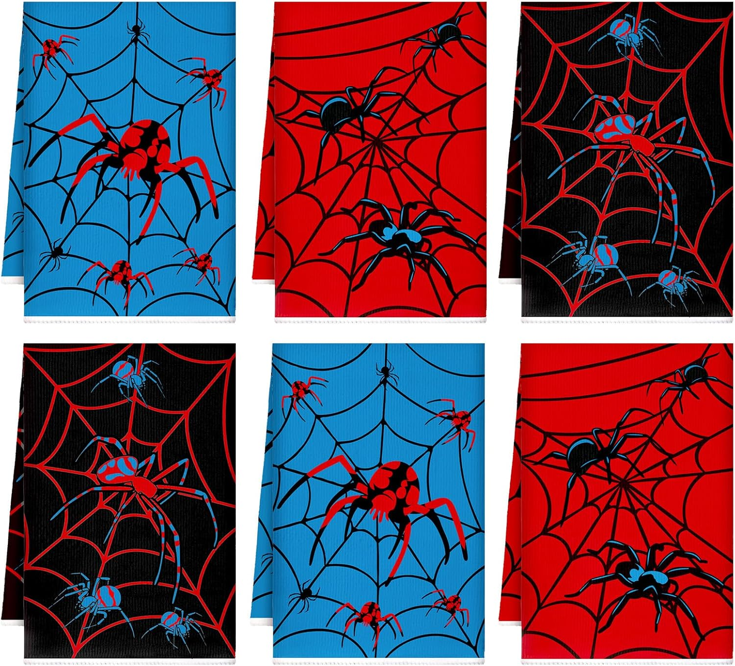 Vitalcozy 6 Pcs Funny Kitchen Towel Set Funny Housewife Dish Towel Farmhouse Rustic Bath Hand Towel for Holiday Christmas Bathroom Gift, 24 X 16 Inches