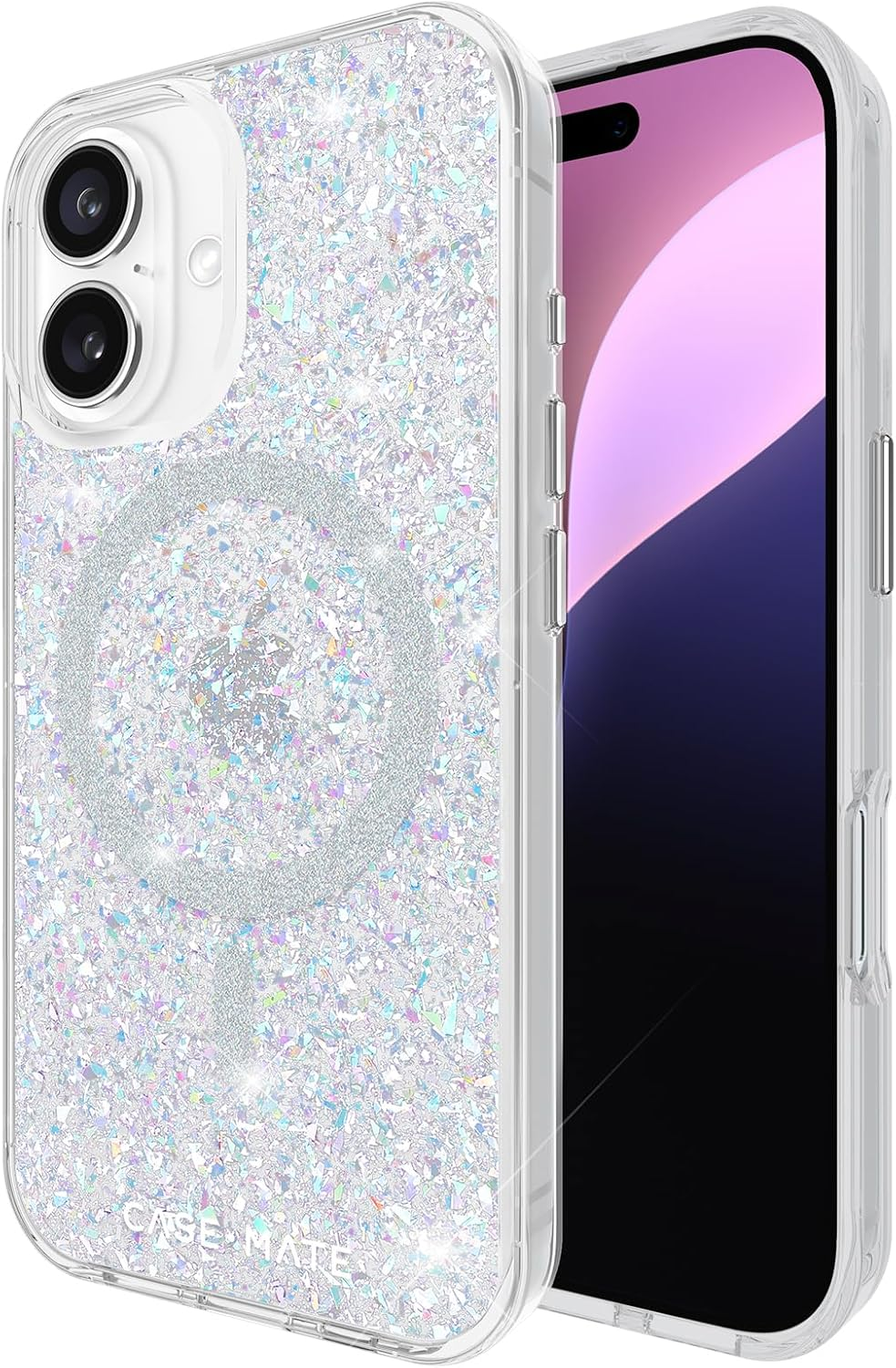 Case-Mate Iphone 16 Case [Compatible with Magsafe] - Sparkly Holographic Phone Case with 12Ft Drop Protection - Premium Magnetic Cover for Iphone 16 - Karat Iridescent