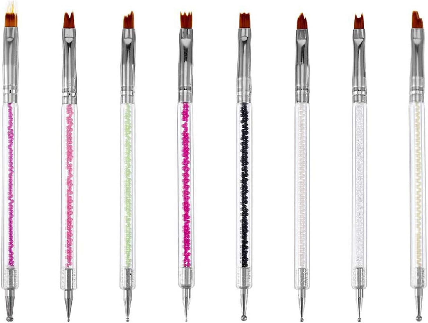 8Pack Nail Art Brushes Pen Nails Arts Tip Builder Liner Polish Pens Painting Design image number 3