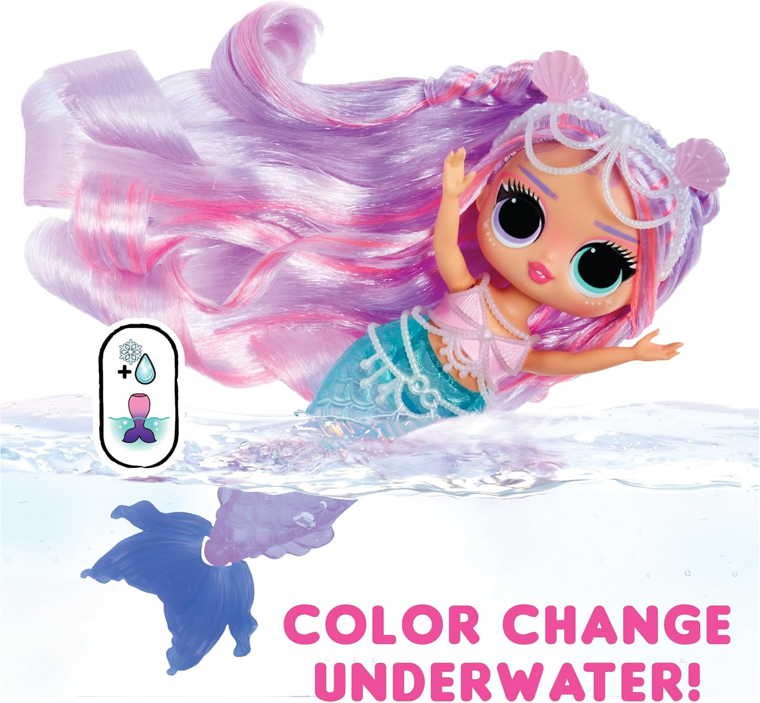 L.O.L. Surprise! Tweens - Mermaid Lana Marine - Fashion Doll with Colour Changing Tail, Movable Fin, and Beautiful Accessories &ndash; Toys for Kids and Collectors from 4 Years Old image number 2