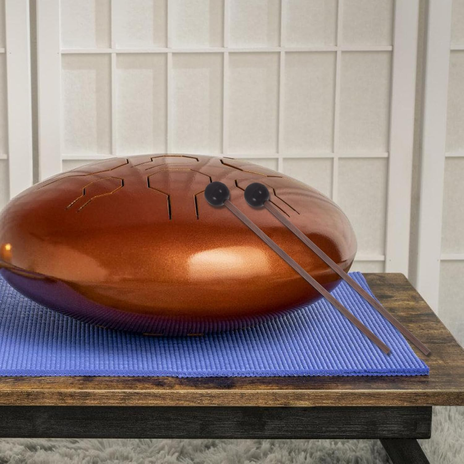 Ifundom Small Steel Tongue Drum Mallets Easy-Grip Drumsticks Rubber Tips for Percussion image number 4