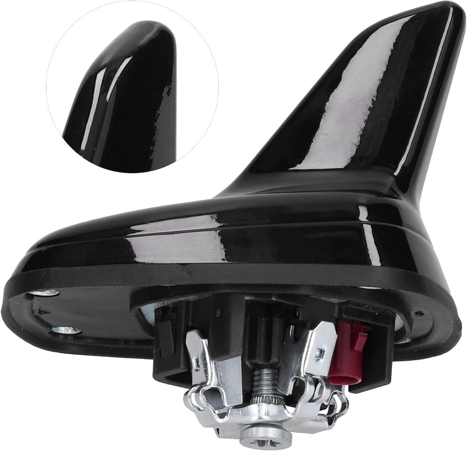 Shark Fin Antenna, Glossy Black Roof Topper 5Q0035507B5FQ Compatible with Skoda Karoq Kodiaq Octavia Superb NP, Car Roof Antenna Replacement, Vehicle Radio Signal Accessory image number 6