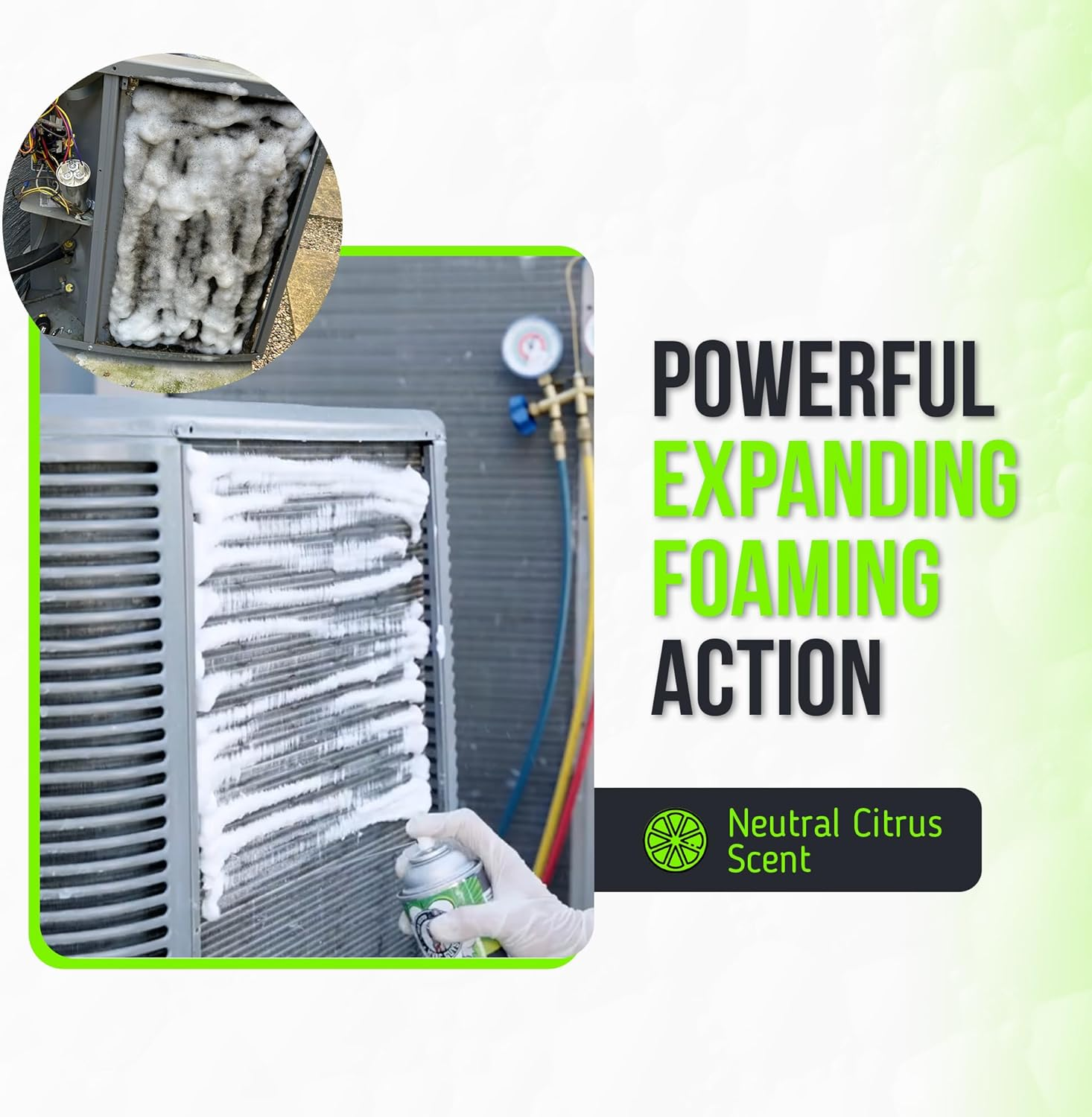 HVAC Guys - Foam Blaster (19 Oz.) - No Rinse Penetrating Coil Cleaner - for AC and Refrigeration Units - Clean and Deodorize Evaporator & Condenser Coils - Safe on Metals image number 3