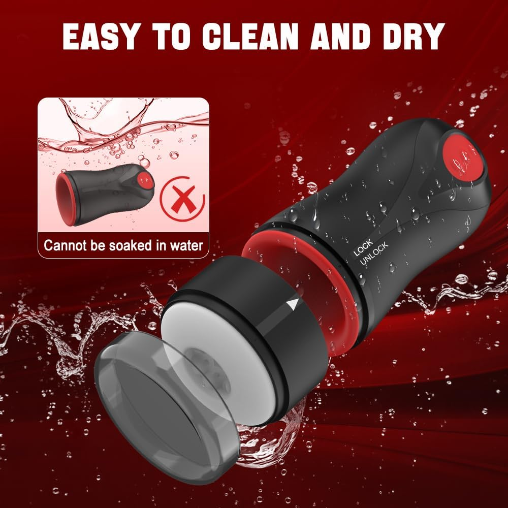 Hephix Sucking Masturbator Cock Delay Trainer for Men &ndash; New Automatic Masturbators Cup with 10 Vibration Modes & 5 Twisting Sucking & 3 Rotating Sucking, Penis Pump Stroker Cock Trainer for Men 1 More Lubricating Oil image number 6