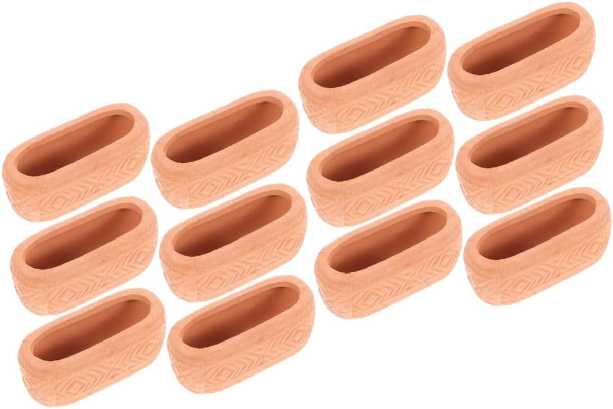 12Pcs Vintage Small Ceramic Plant Nursery Pot for Succulent for Indoor Planting and Garden Supply Ceramic Pots for Plants