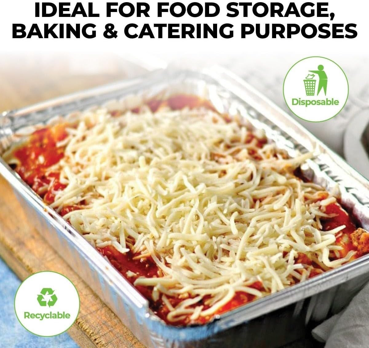 Home Master 4PK Aluminium Deep Foil Trays Durable Premium Quality 21Cm image number 4