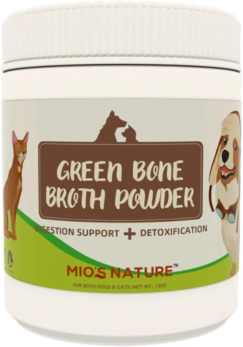 Green Bone Broth Powder 120G for Pets - Aids in Bowel Movements and Supports Gut Health