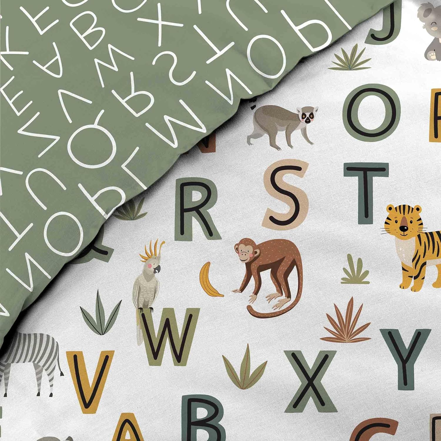 Douceur D'Int&eacute;rieur, Reversible 2-Piece Bedding Set (140 X 200 Cm) Tigry, 100% Cotton image number 4