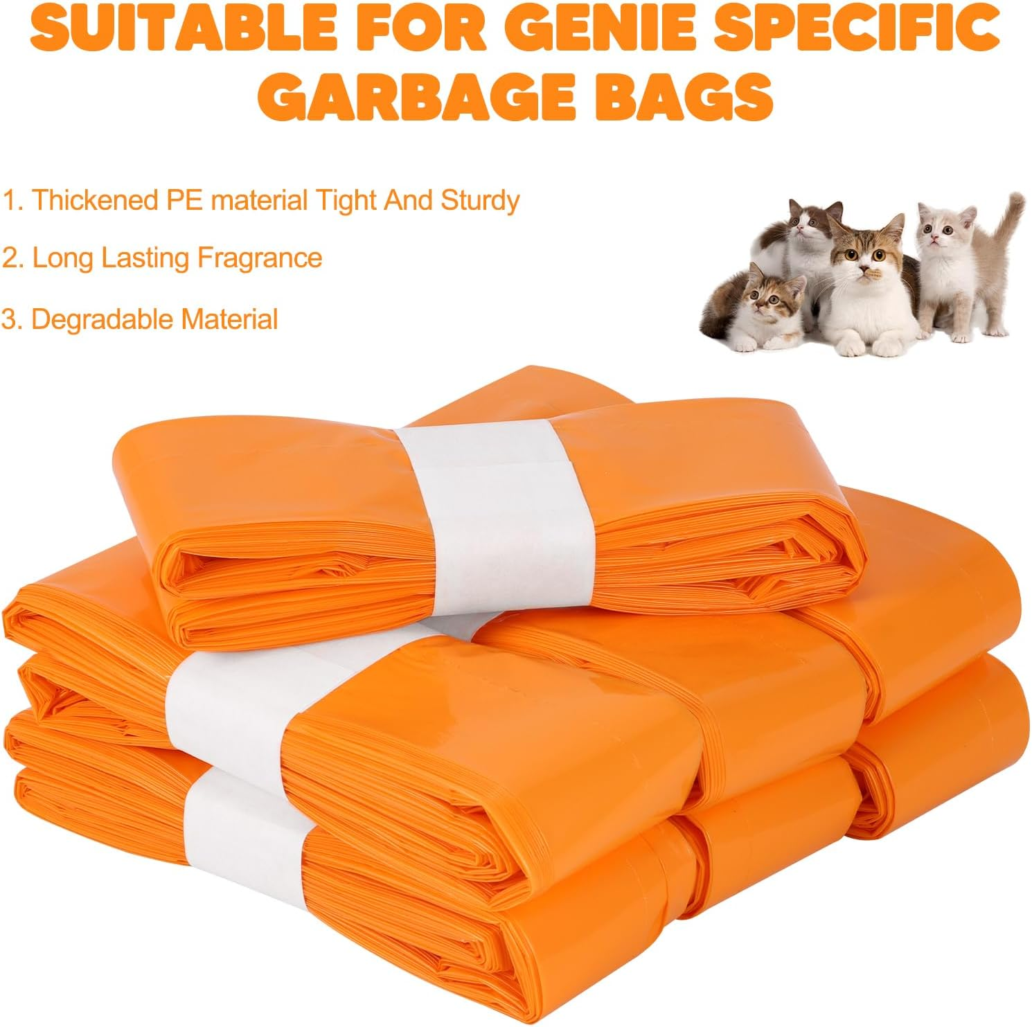 Cat Litter Refill Bags, 4.5 M Refill Bags for Litter, Pack of 10 Refill Container for Cat Litter Compatible with Litter Loose Refill Cassette (Without Cartridge) image number 2