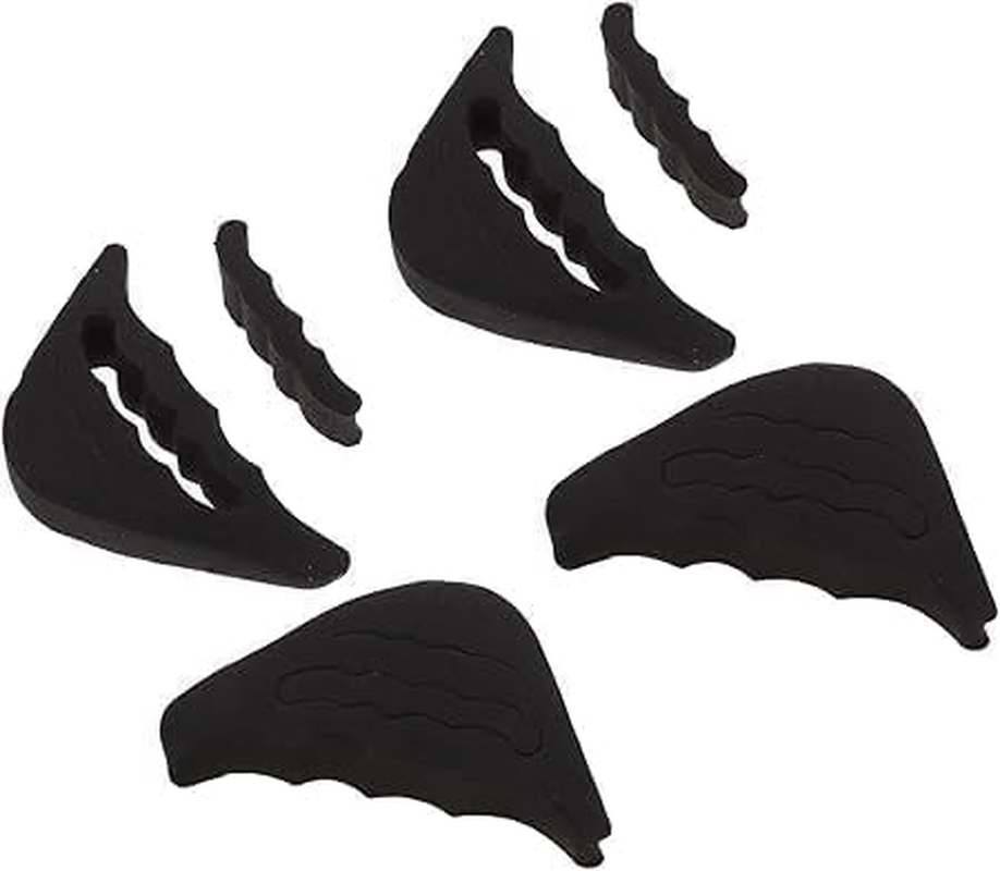 6 Pairs Half Size Padded Toe Plug of Foot Insert Toe Pad Toe Support Insoles Shoe Filler Toe Inserts Metatarsal Foot Pad Men and Women High Elastic Sponge Cushion Thicken (Black, One Size) image number 2