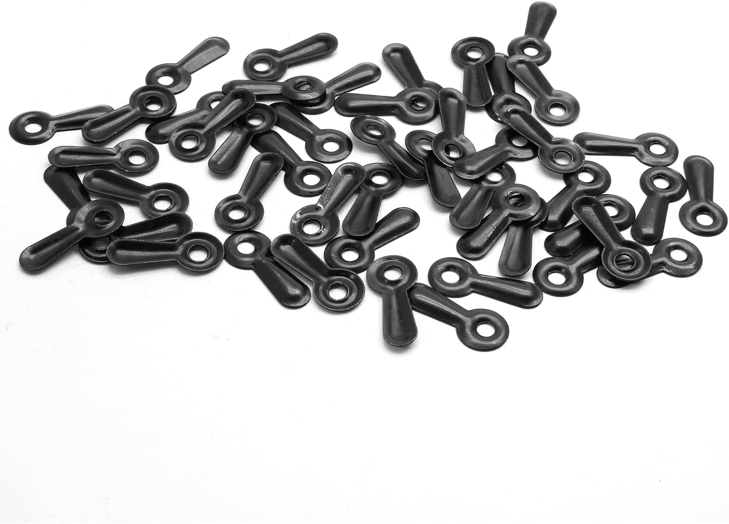 100 Pieces Picture Frame Turn Button Fasteners Set with 100 Pieces Screws, Picture Frame Backing Clips Hardware for Hanging Pictures, Craft, Photos (Black) image number 5