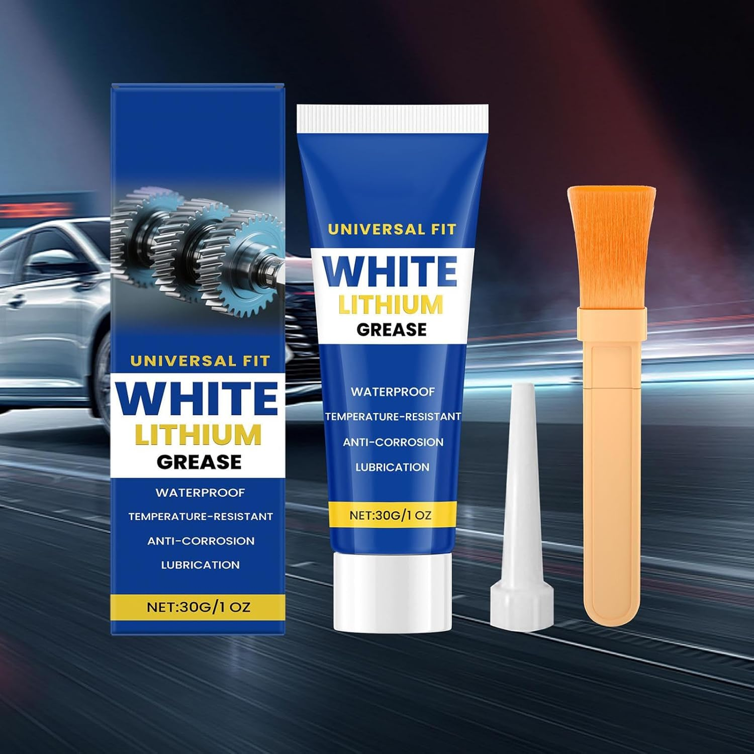White Lithium Grease | High-Temperature Resistance Vehicle Lube - Wheel Bearing Grease | for Car Owners Home Mechanics Garage Technicians Chassis Parts Metal Fleet Maintenance image number 2