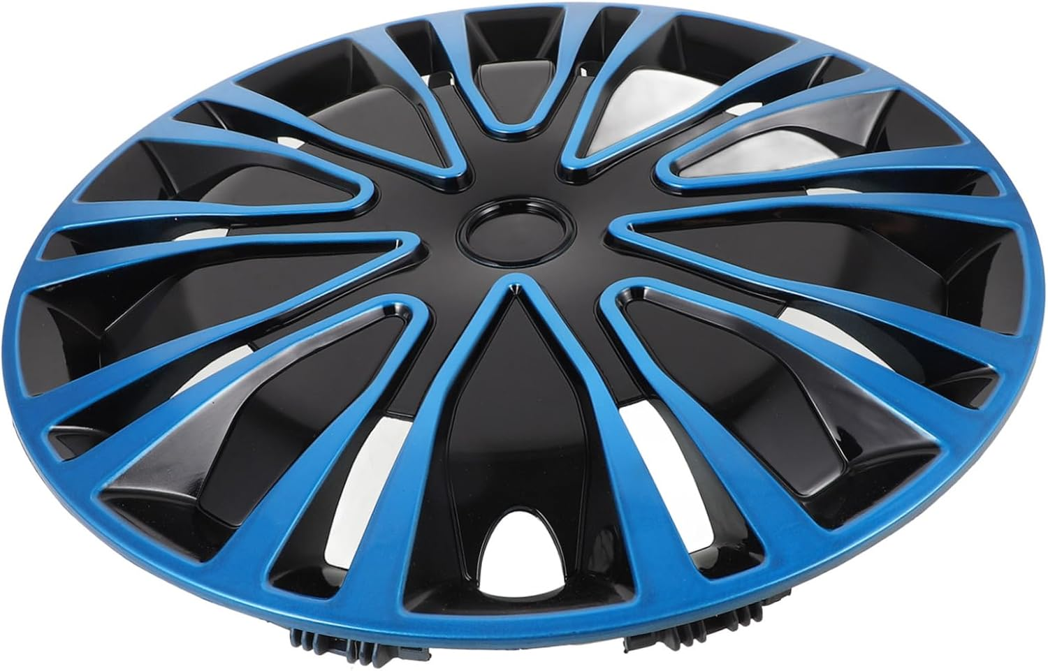TINEASUR 15-Inch Automotive Hub Caps and Wheel Rim Covers, Blue-Black Decorative Hub Covers, Universal Fit for Cars, Vehicle Exterior Accessories image number 1