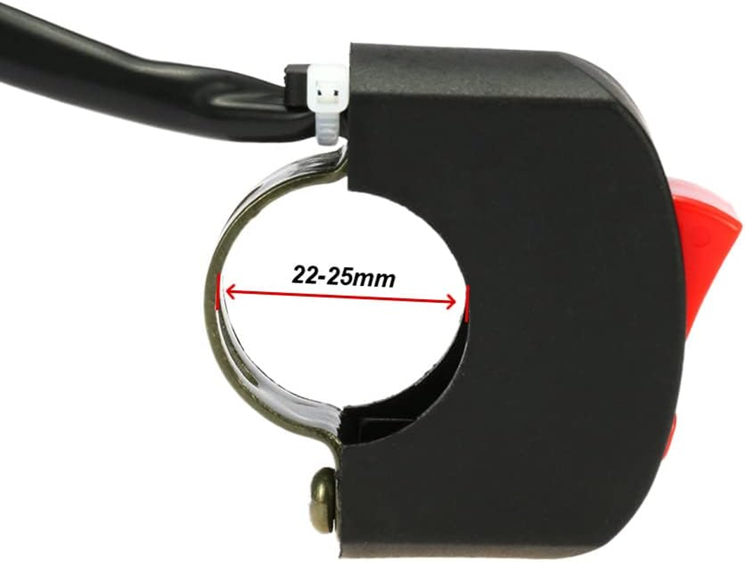 Domary Universal Motorcycle ATV Bike Handlebar Light Switch on off Button