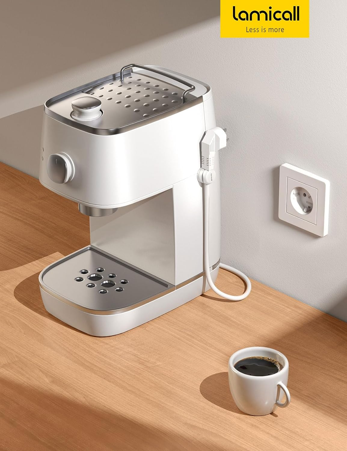 6Pack Cord Organizer, [1S Lock] Spring Cable Clips - [Upgrade Rotatable] Lamicall Cord Holder Management, Desk Phone Charger Holder, Adhesive USB Wire Organizer Keeper for Office Nightstand, White