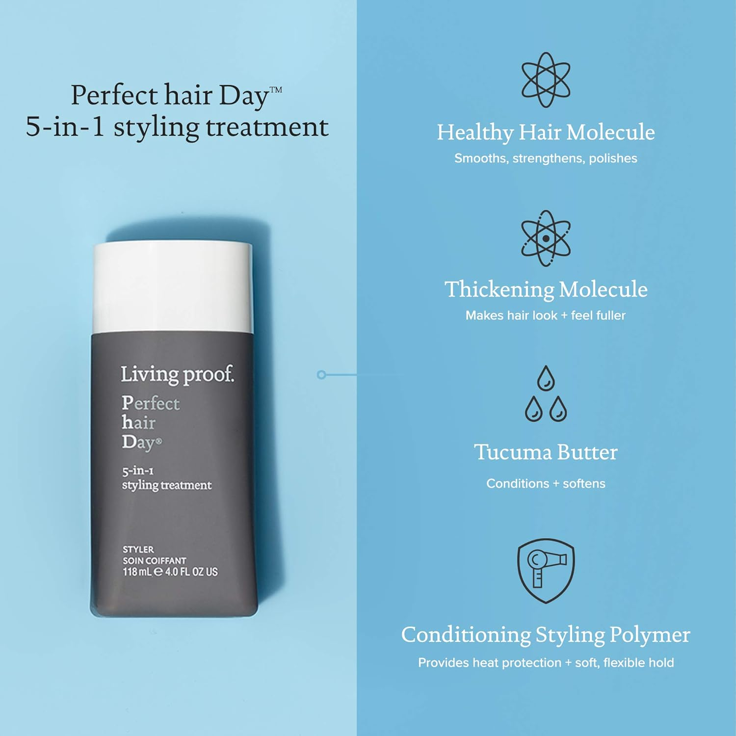 Living Proof Perfect Hair Day 5-In-1 Styling Treatment, 118 Ml image number 2