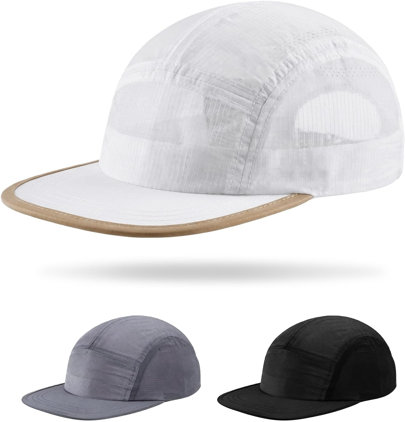 Supcomsta Running Hat for Men Women, Lightweight Quick Dry Running Cap Adjustable Breathable UPF50+ Sport Hat for Outdoor Running