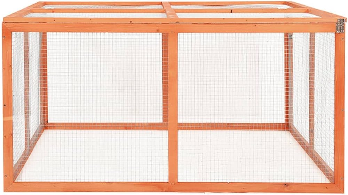 Rabbit Hutch Indoor Bunny Cage Wooden Rabbit House Bunny Hutch Rabbit Cage for Small to Medium Animals, Outdoor Farm Use, 124X120X60 Cm Solid Firwood image number 6