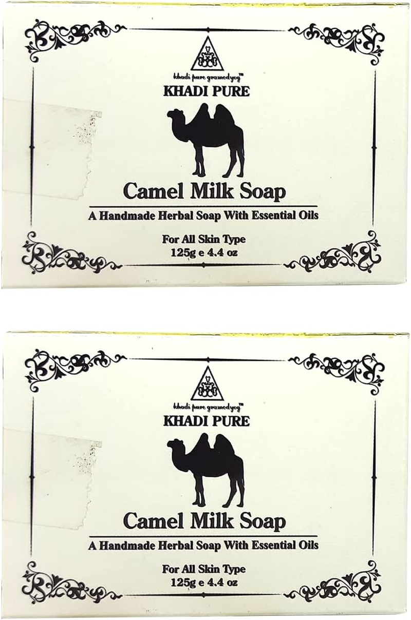 Khadi Pure Herbal Camel Milk Soap, 125 G (Pack of 2)