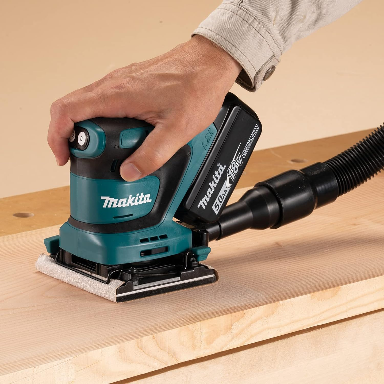 Makita DBO480Z Cordless Orbital Sander 18 V (Without Battery, without Charger) image number 1