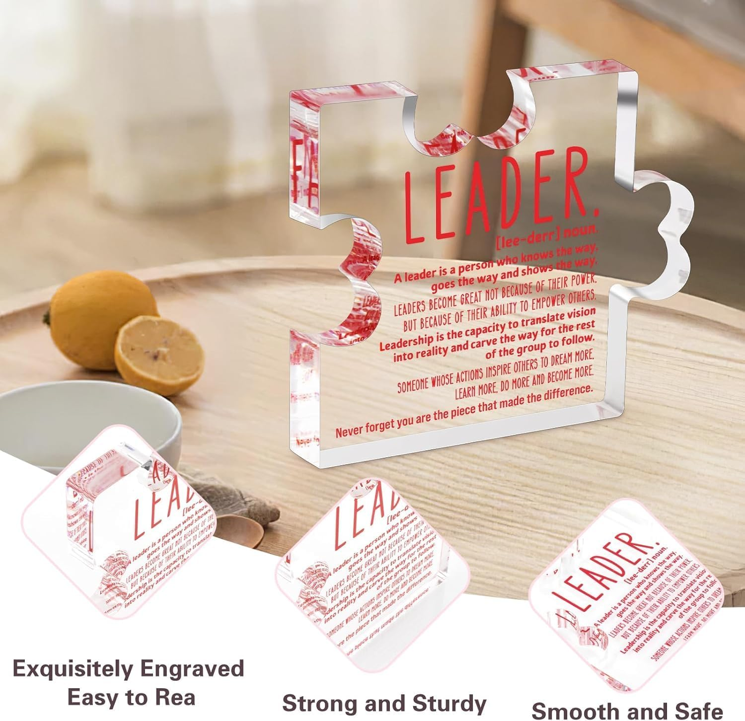 Leader Gifts Appreciation Leader Boss Mentor Supervisor PM Retirement Leaving Coworker Bosses Day Promotion Celebration Birthday Leader Definition Decorative Desk Sign image number 4