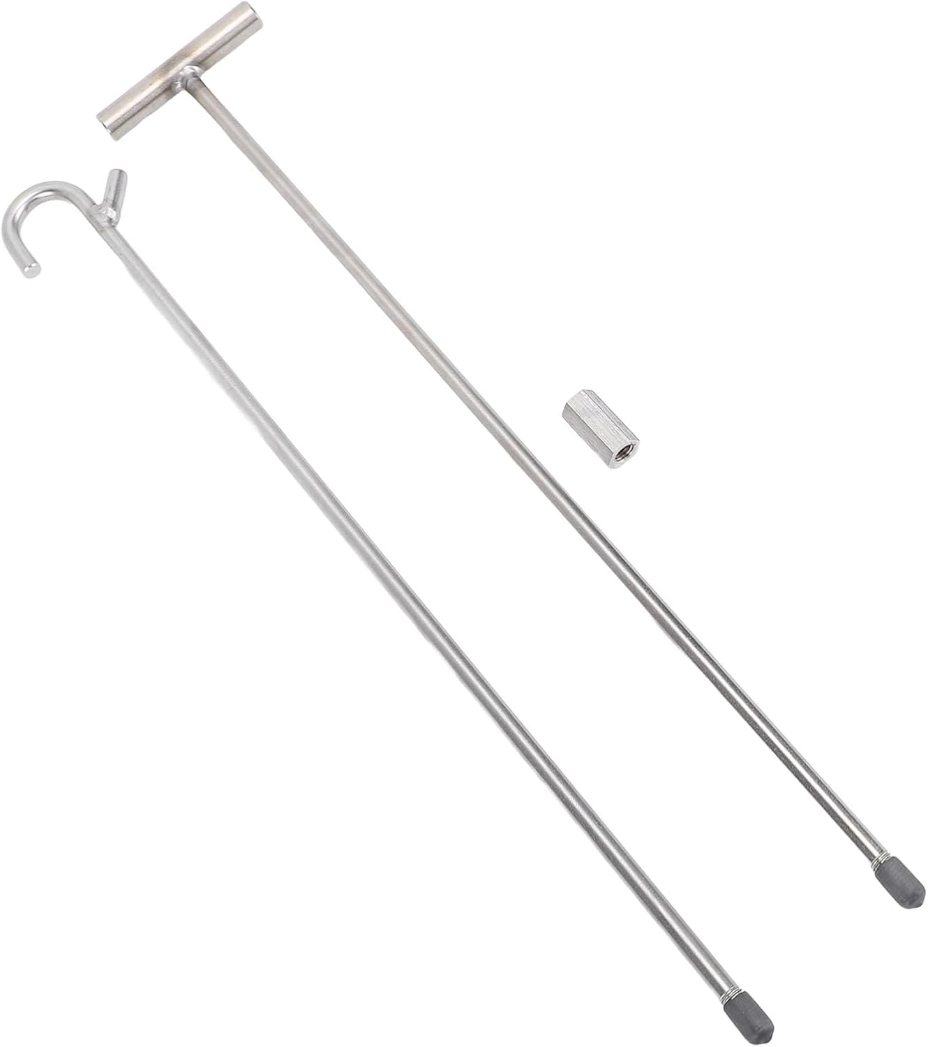 RASTKY 32 Inch Heavy Duty 5Th Wheel Pin Puller Stainless Steel Fifth Wheel Pin Puller Portable Handle Type Hooks Steel Plated Fifth Automotive Tools Equipment image number 2