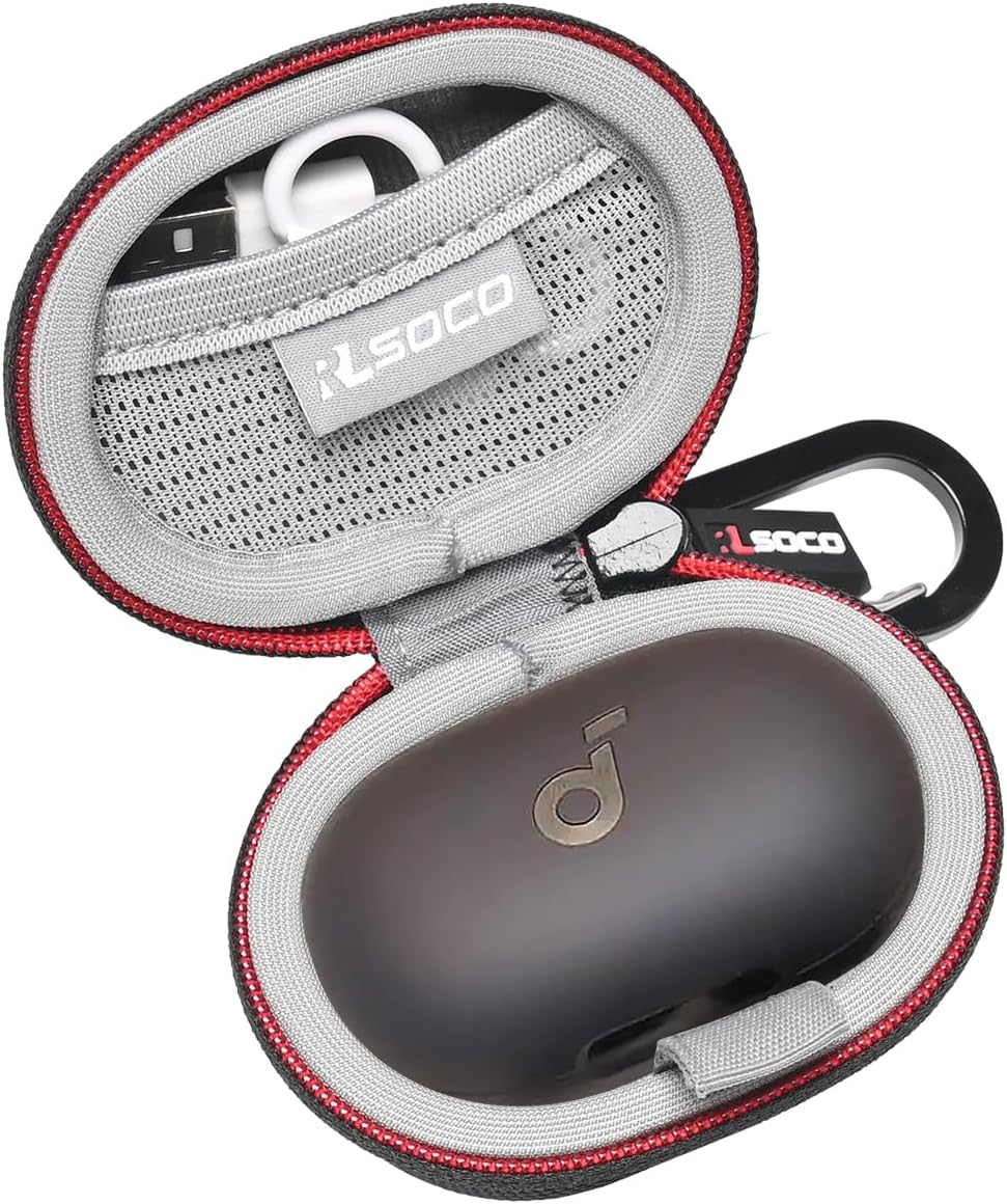 RLSOCO Carrying Case for Anker Soundcore Space A40 Adaptive Active Noise Cancelling Wireless Earbuds - Black (Case Only)