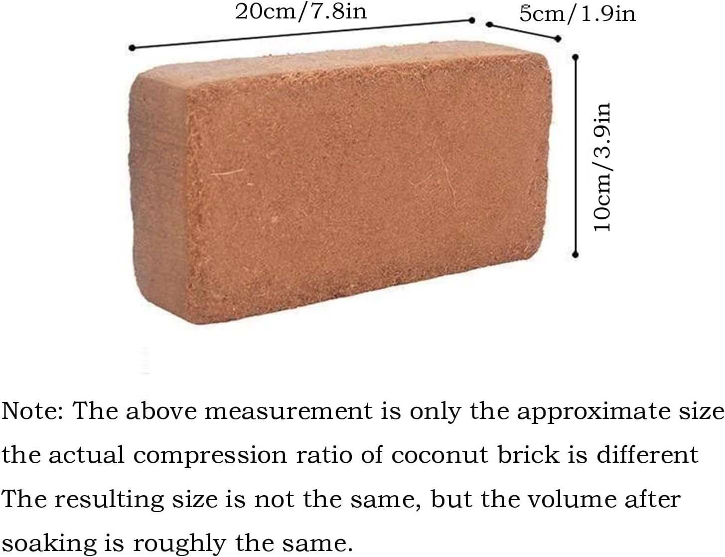 Vgvgaj Organic Coco Coir | Coco Coir Block - Ph-Balanced Moisture Supplies for Vegetables Houseplants Gardening Indoor Flowers Outdoor image number 5