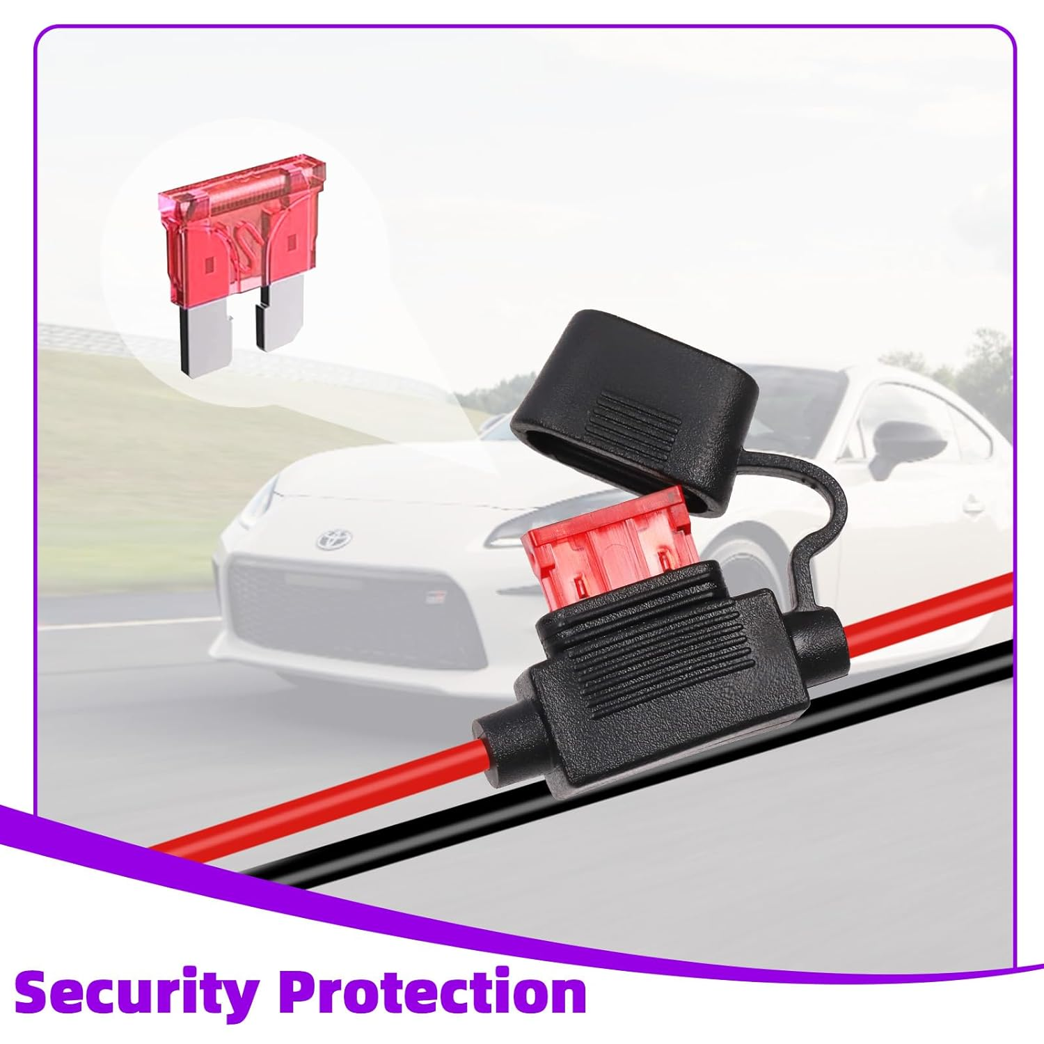 Swpeet 2Pcs 25.5 Inch SAE Battery Connector Ring Terminal Harness Accessory Cable, Smart Battery Chargers Cord Adapter with SAE Quick Disconnect image number 2