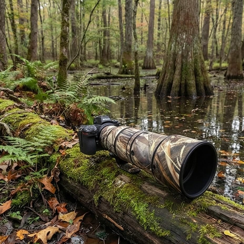 ROLANPRO Waterproof Lens Camouflage Coat for Nikon Z 600Mm F6.3 VR S Rain Cover Lens Protective Sleeve Case Clothing-#39 Reed B Waterproof