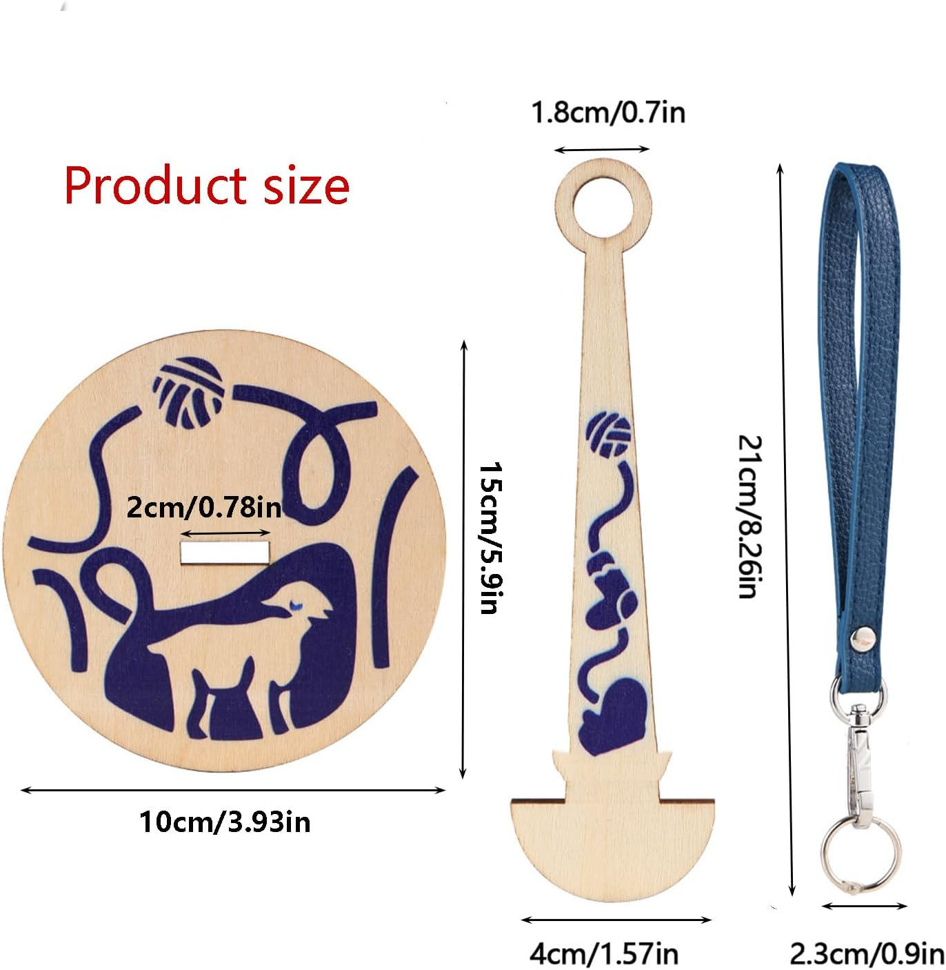 Taicols Portable Wrist Yarn Holder, 2 Pcs Mini Yarn Minder Prevents Yarn Tangling & Misalignment for Crocheting Yarn Storage Crochet Yarn Holder with Wrist Strap Wooden Yarn Organizer String Dispenser image number 1