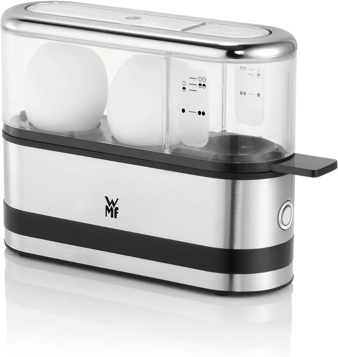 WMF K&uuml;chenminis 2 Egg Cooker, Egg Cooker, 2 Eggs, with Egg Pick, Bpa-Free Tritan, 250 W, Cromargan Matt image number 4