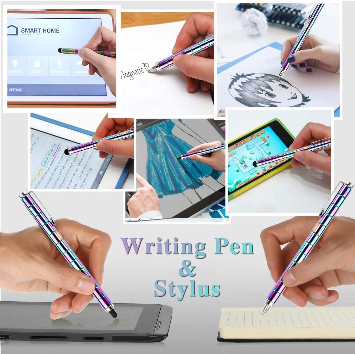 Decompression Fidget Magnetic Pen, Metal Multifunction Writing Ballpoint,Eliminate Pressure Fidget Gadgets, for Men,Kids or Friends Novelty Toy,Gift for Teenage Boys, Best Gift for 8-12 Years Old image number 6