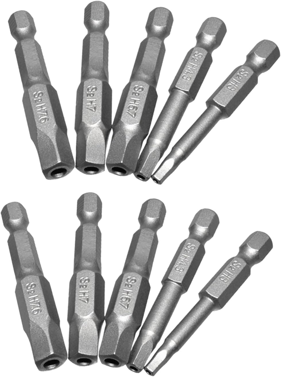 Seonfook 10Pcs Pentagon Head Screwdriver Bits Set Magnetic Pentagonal Drive Bit 1/4 Inch Hex Shank S2 Steel Security Tamper Proof Screw Driver Bit Set 2-Inch Length [H3-H7.6] image number 1